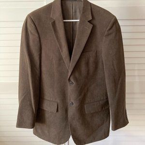 Mens Alfani Brown Ultrasuede Sports Jacket , Size 38R